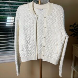 Hubert Gasser Quilted Cream Cardigan